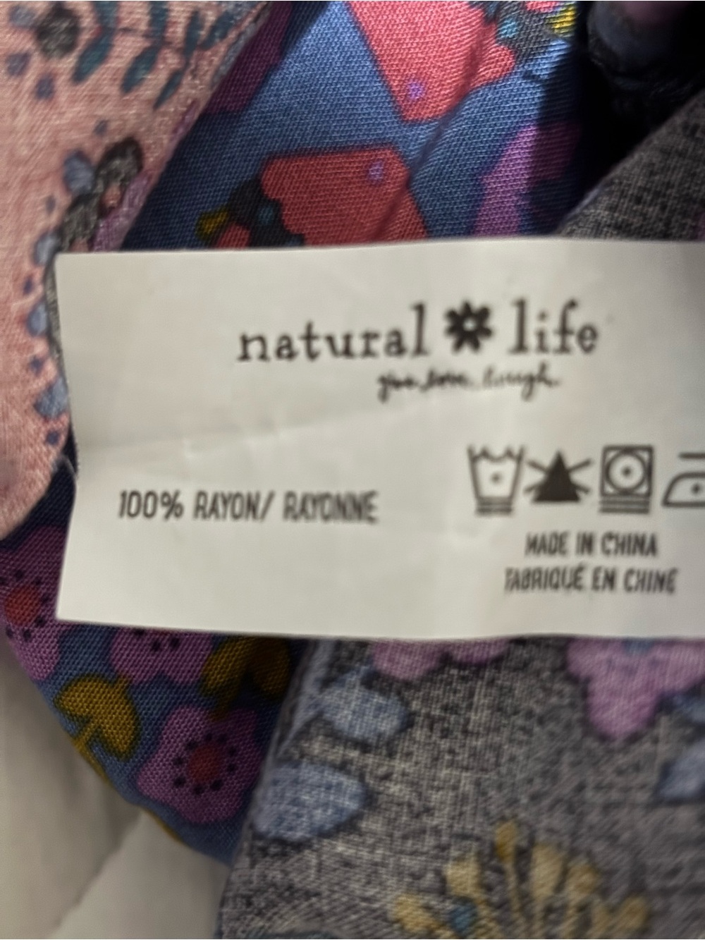 NATURAL LIFE Charcoal Gray Midi Dress with Pink & Mustard Floral Print - Picture 13 of 13
